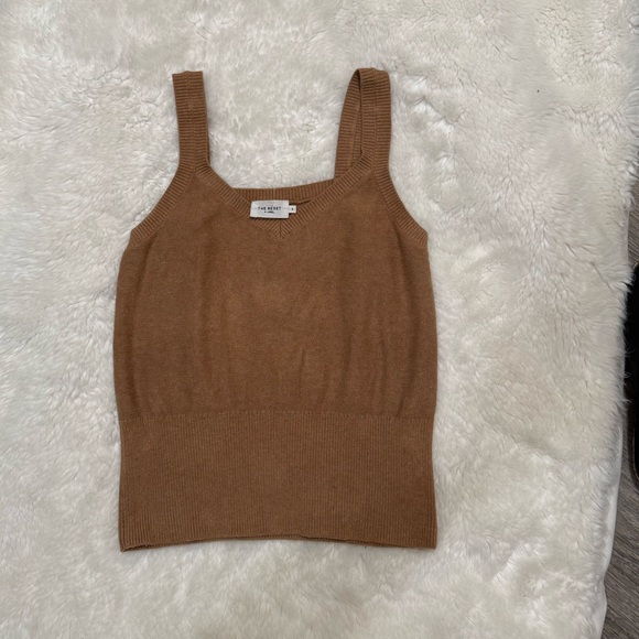 The Reset R Label Women's Ribbed Tank Top - Brown - Picture 2 of 4
